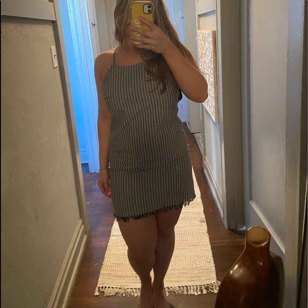striped beach dress